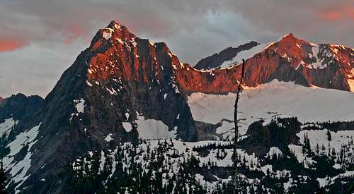 Alpenglow on Vesper and Sperry