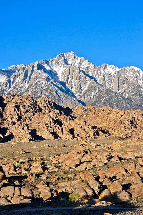 Looking down on the Alabama Hills