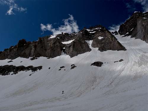 Approaching North Couloir