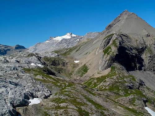 Wildhorn (3247m) and Mittaghorn (2685m)