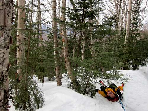 Backcountry skiing in the White Mountains