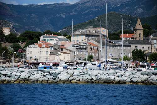 Port of San Florent from the sea