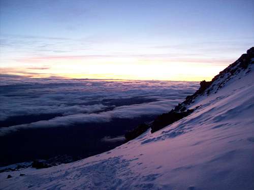 pre-dawn Elbrus North Route
