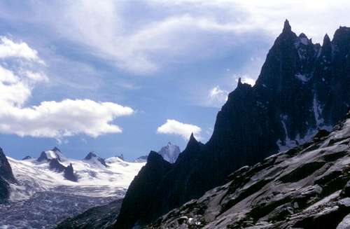 Views from Refuge Envers des Aiguilles (Mont Blanc Group)