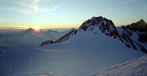 Summit of dufourspitze and...