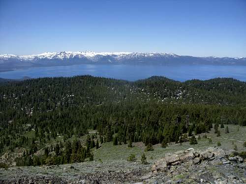 Lake Tahoe from the summit of Genoa Peak 