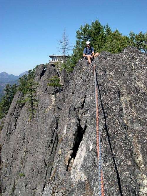 Belaying from the end of a...