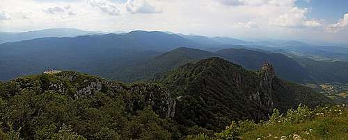 The SW panorama of Klek