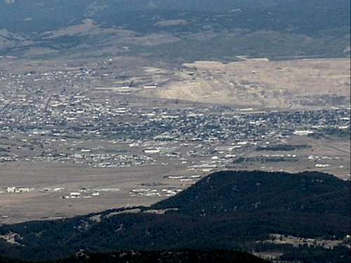 View of Butte from summit of...