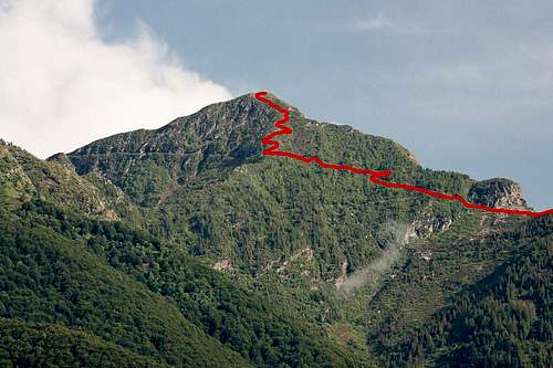 West Ridge from Alpe di Neggia