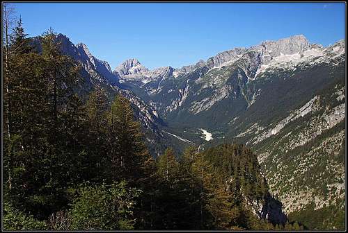 The mountains above Zadnja Trenta