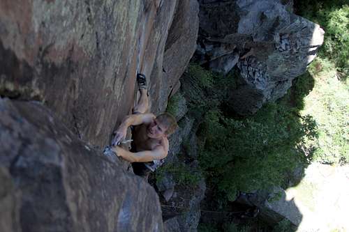 Just after the crux