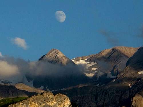 Moon and mountain...