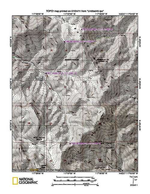 North Peak map  three