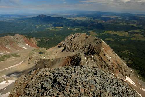 Wilson Peak: looking down along the Northwest Ridge