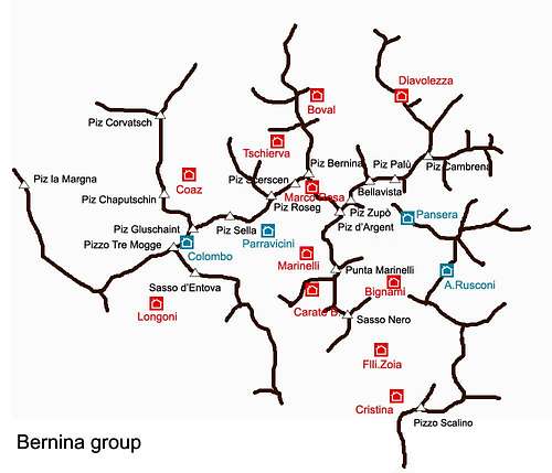 Bernina group map.