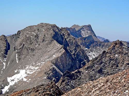 Mt. Rixford southeast slope and  east ridge from Mt. Gould