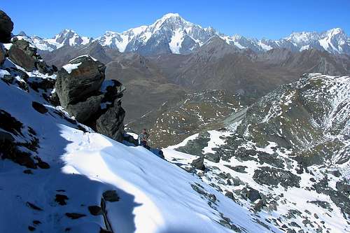 Mont Valaisan & Mont Blanc Mountain Chain 