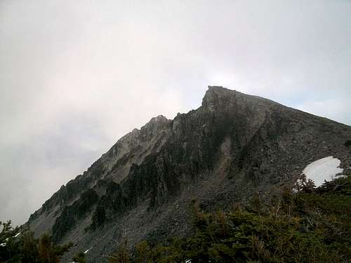 The western side of the summit