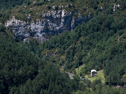 The mouth of the Escuain gorges seen from the <a href=