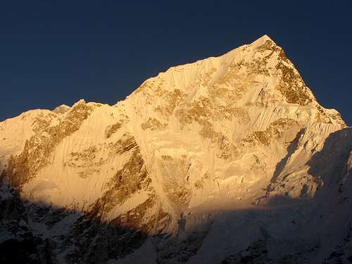 Nuptse at sunset