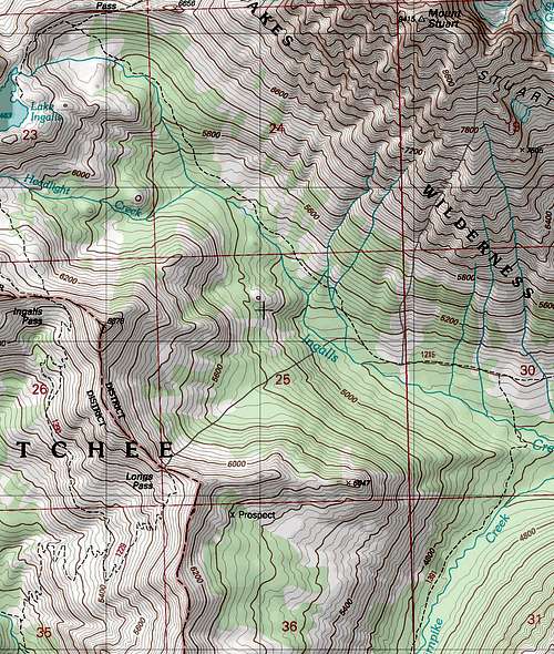 Cascadian Couloir Topographic Map
