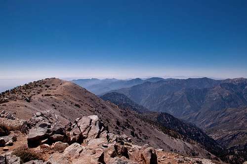 View west from the summit of Mount Baldy