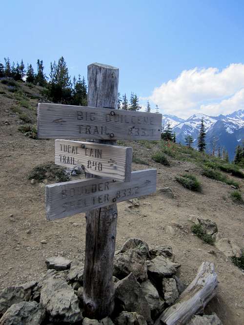 Marmot Pass sign