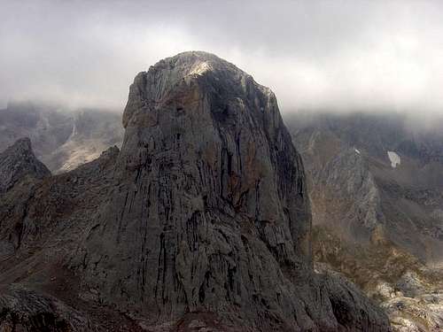 The north face (right) and...