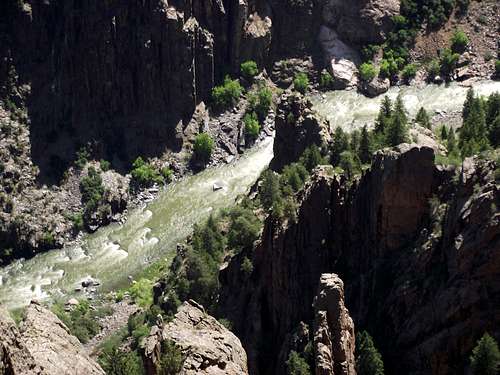 Gunnison River Flows through the Canyon