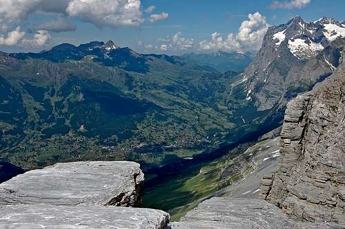 View from Eiger Rotstock summit