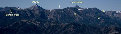 Mount Dewey, Dead Indian Peak, and 