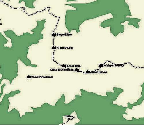 Map of the Biegengebirge...