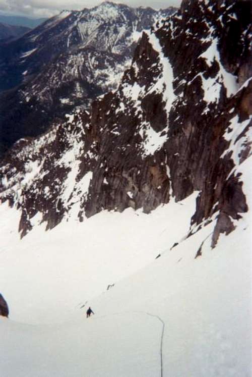 Descending Sherpa Glacier...