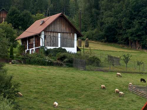 Typical farm in the Silesian Beskids