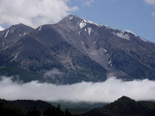 Mount Sopris above a Low Cloud Bank