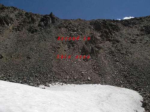 scree ascent route