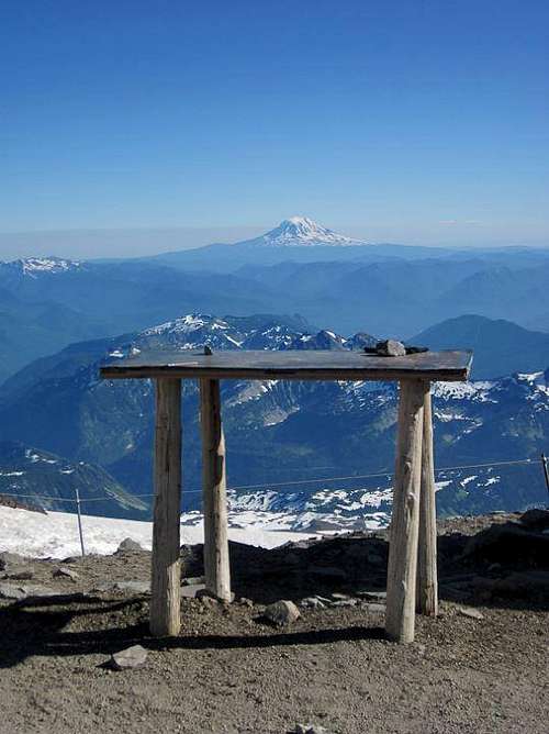 View of Adams from camp Muir (Mt Rainier
