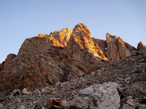 Grand Teton from upper Garnet Canyon