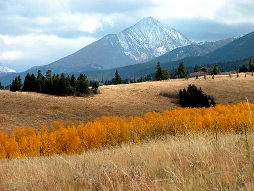 Horn Peak in October Color