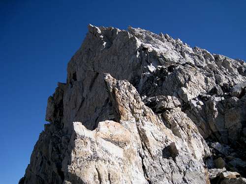 The upper ridge above the Friction Pitch