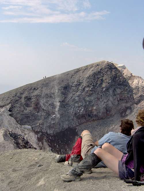 Some random people making their own rockslide on Mt St Helens