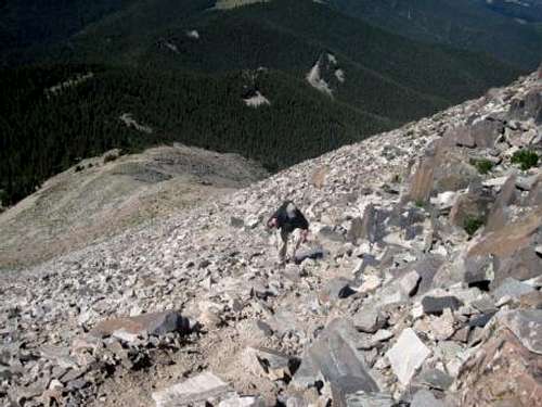 West Spanish Peak - Steve ascending