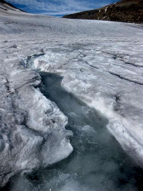 A river on the glacier