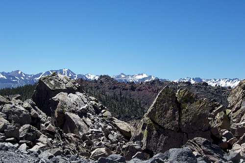 Sierras seen from Obsidian Dome