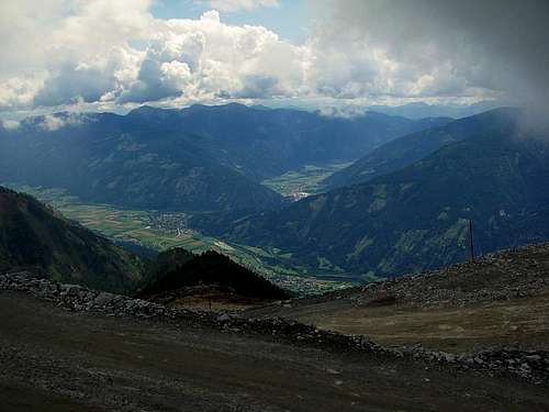 View down toward Drau Valley