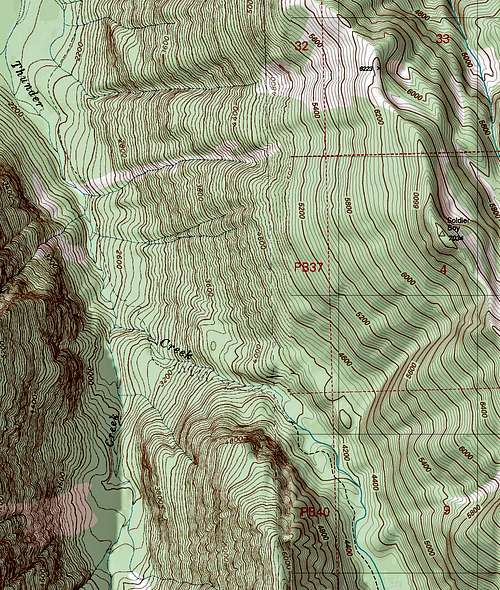 Thunder Creek Topographic Map