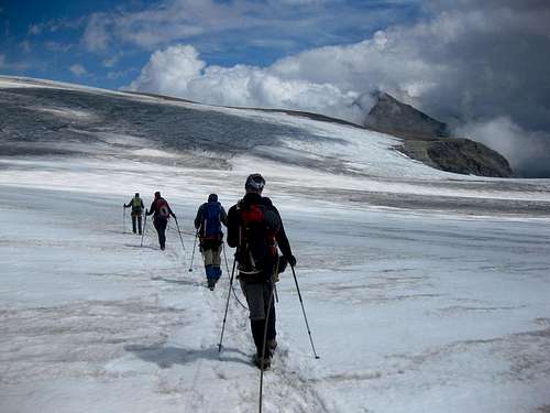 On the Oberster Pasterzenboden glacier