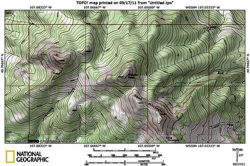 Meaden Peak 7.5 Minute Map