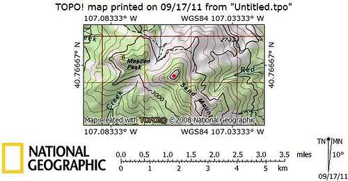 Meaden Peak 1:100,000 Map Designation